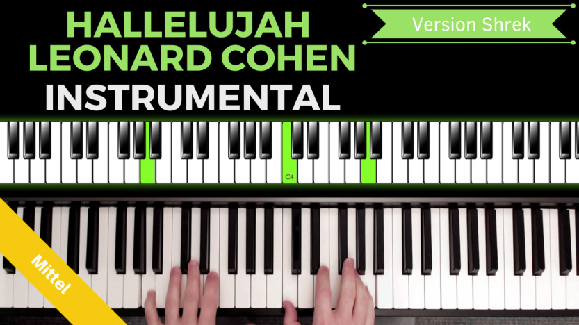 Hallelujah - Leonard Cohen - Instrumental - Mittel - Version - Shrek