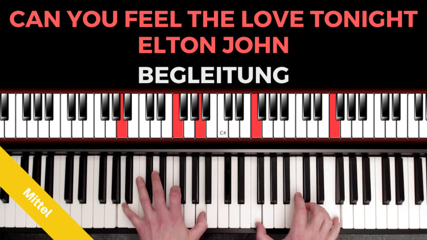 Can You Feel The Love Tonight - Elton John - Begleitung - Mittel